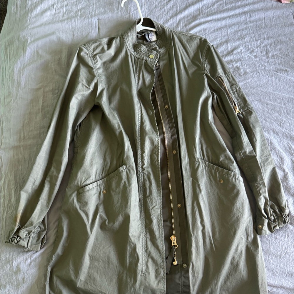 H&M Olive Green Long Jacket